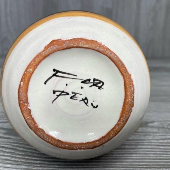 Vintage clay Peru Llama Pottery Pitcher F.C.A. decoration creamer - Picture 6 of 7